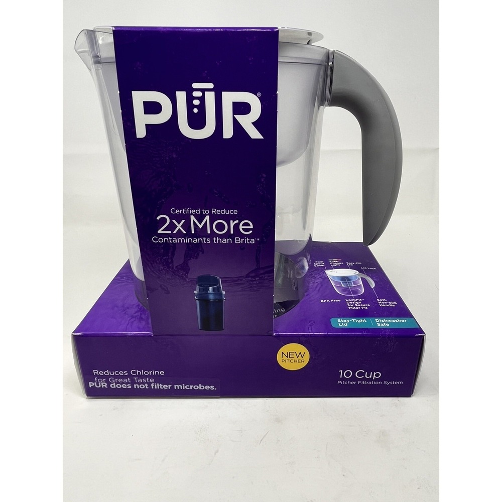 PUR 10 Cup‎ Water Pitcher Filtration System, Pearl, PPT001I